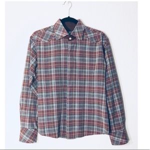 Men’s Multi Gingham Long Sleeve button down Shirt